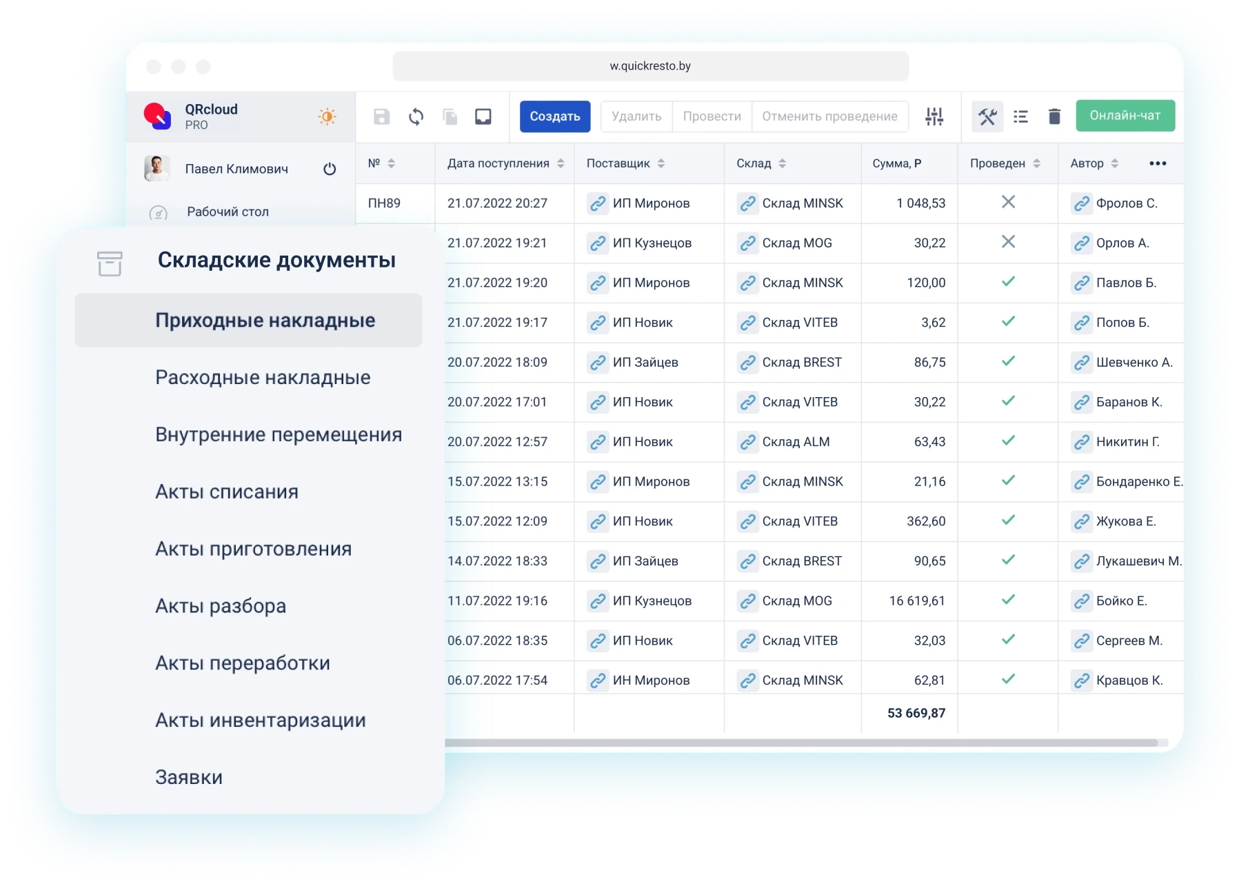 автоматизация учета ресторана