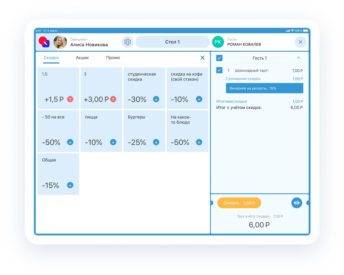 схема столов в кафе